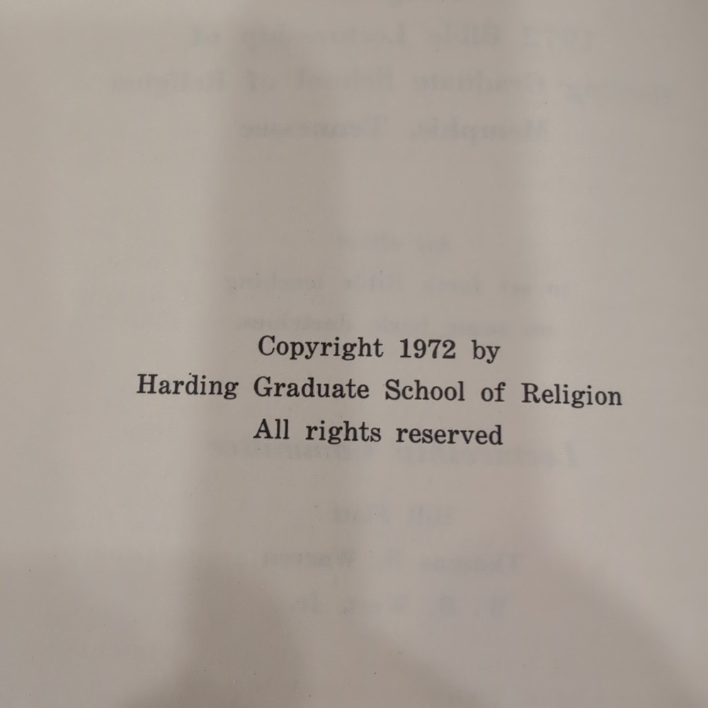What The Bible Teaches 1972 Harding Graduate School of Religion Lectureship Book - Picture 4 of 7